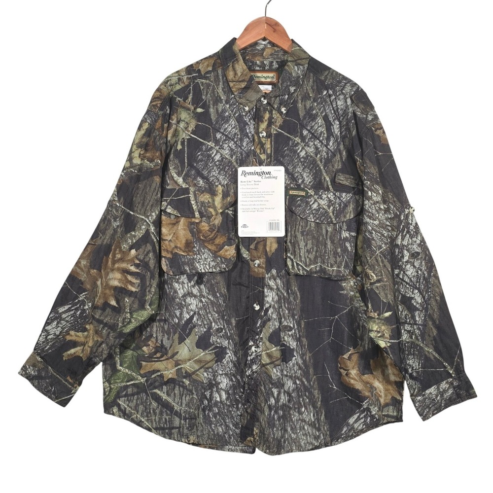 Remington Rem-Lite Mossy Oak Camo Hunting Shirt Mens XXL NWT Long Sleeve Vented